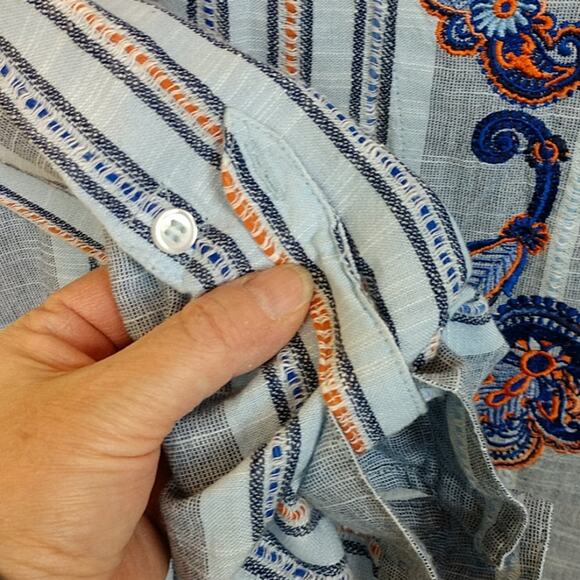 Soft Surroundings Aruba Blue Tunic size Medium - Picture 6 of 7